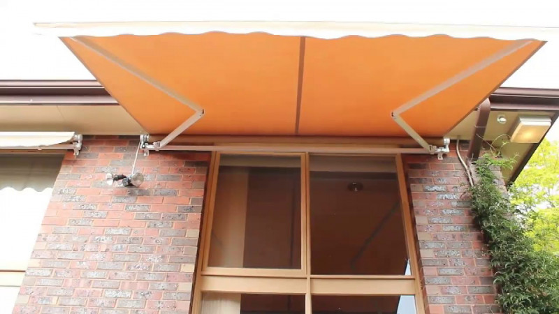 What is the cover of the awning of the shop made of?