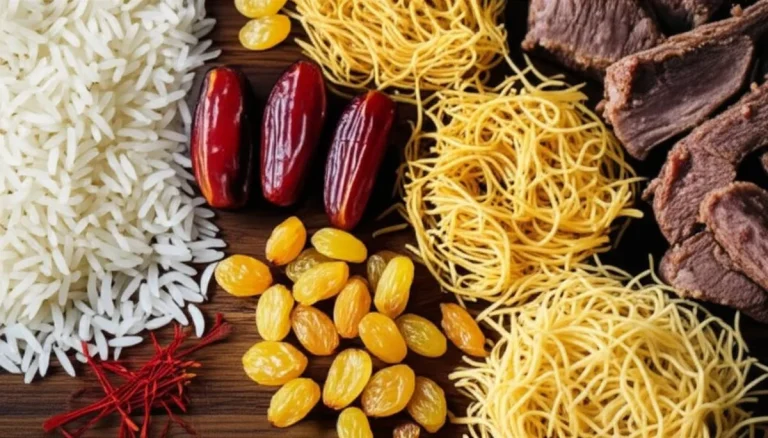 مواد لازم برای رشته پلو